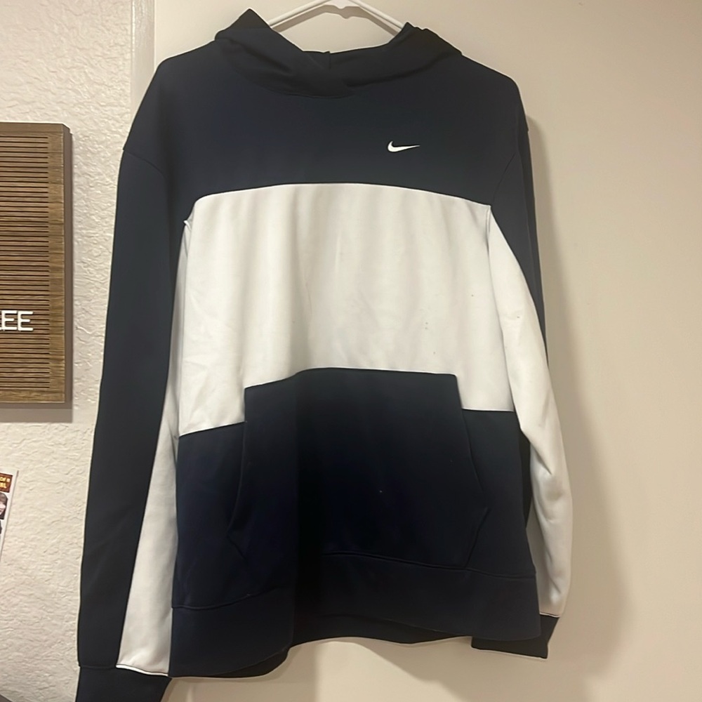 Mike dark blue and white hoodie